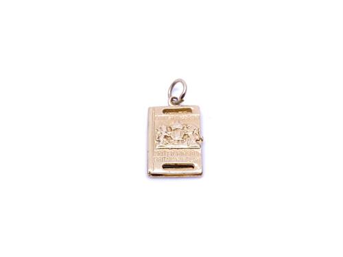 9ct Yellow Gold Passport Charm/Pendant