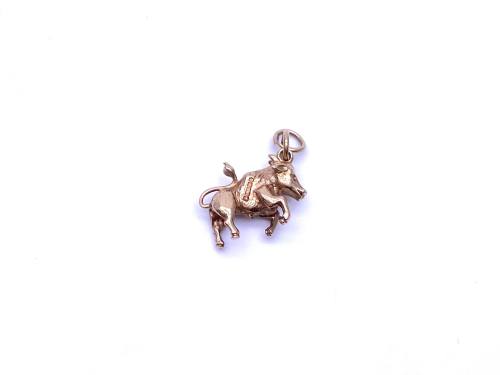 9ct Yellow Gold Bull Charm/Pendant