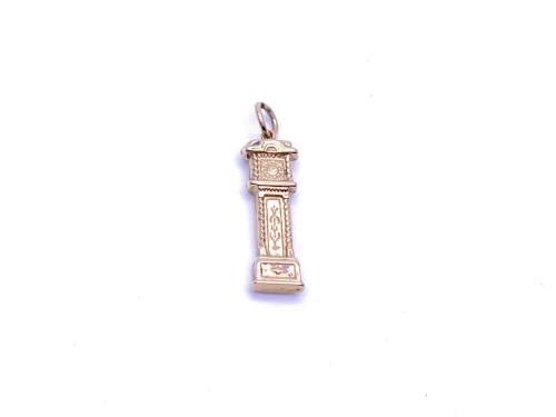 9ct Yellow Gold Clock Charm/ Pendant