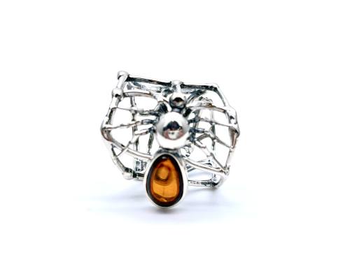 Silver Spider Web Ring