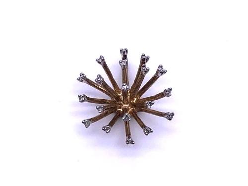 9ct Yellow Gold Diamond Pendant