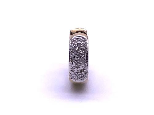 9ct Single Diamond Hoop Earrings