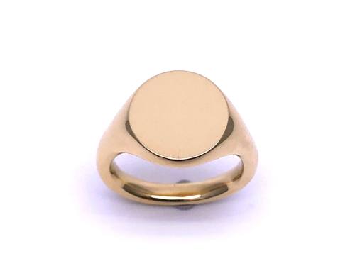 18ct Yellow Gold Plain Signet Ring