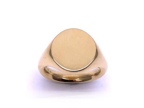 18ct Yellow Gold Plain Signet Ring