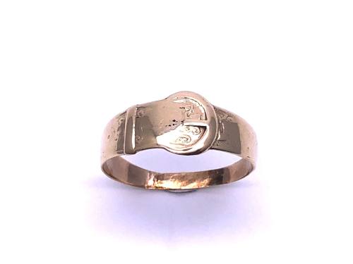 9ct Yellow Gold Buckle Ring