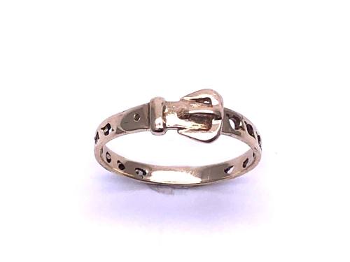 9ct Yellow Gold Buckle Ring