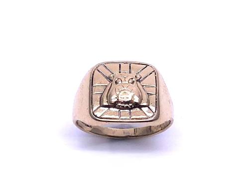 9ct Yellow Gold Bulldog Ring