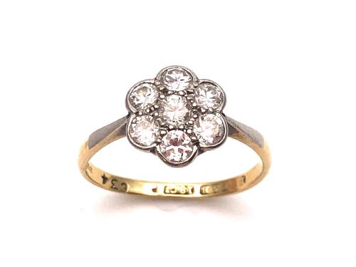 18ct Yellow Gold Diamond Cluster Ring