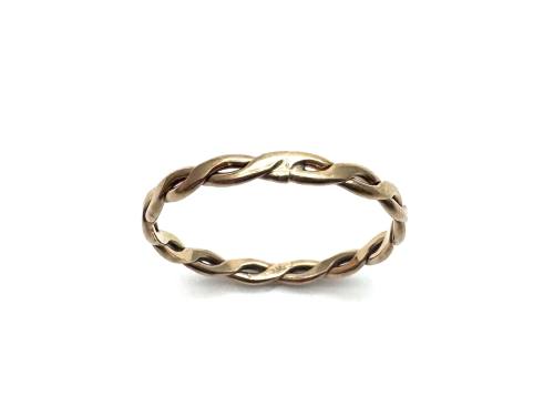 9ct Yellow Gold Plaited Ring