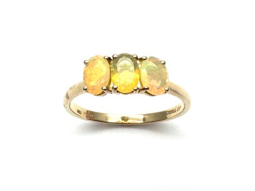 9ct Synthetic Opal 3 Stone Ring