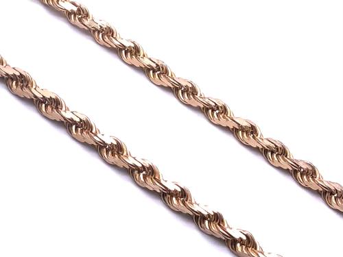 9ct Solid Rope Chain 20 inches