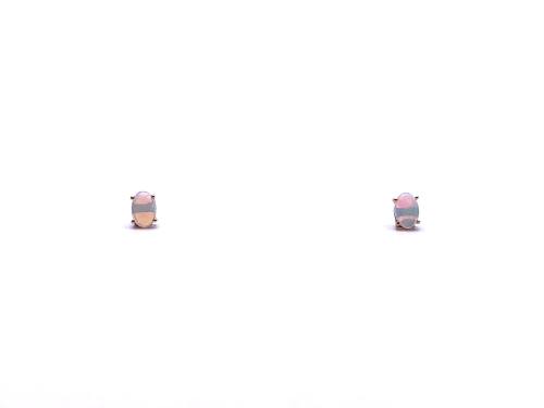 18ct Yellow Gold Opal Stud Earrings