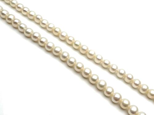 9ct Yellow Gold Pearl Necklet 16 Inch