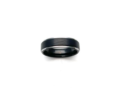 Tungsten Carbide Ring with Black IP Plating 7mm