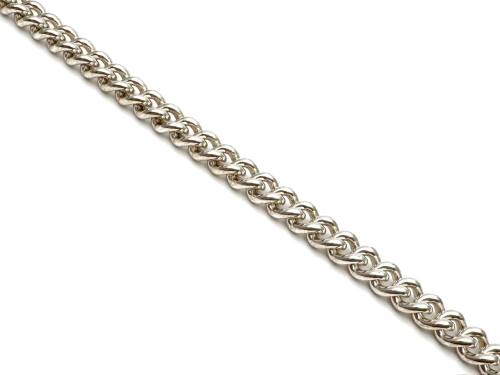 Silver Rounded Curb Bracelet 7.5 Inch