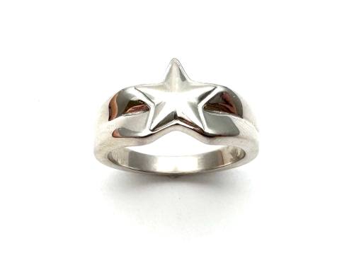 Silver Star Band Ring