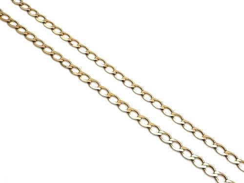 9ct Yellow Gold Curb Chain 18 Inch
