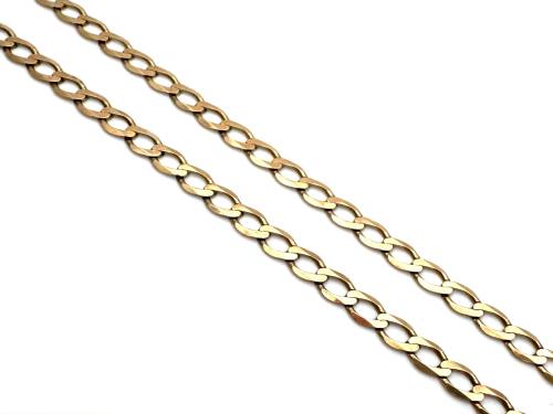 9ct Yellow Gold Curb Chain 19 Inch