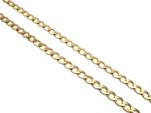 9ct Yellow Gold Curb Chain 22 Inch
