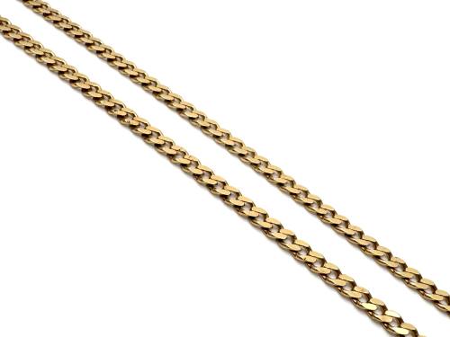 9ct Yellow Gold Curb Chain 18 Inch
