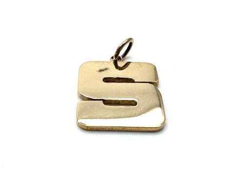 9ct Yellow Gold Initial 'S' Pendant