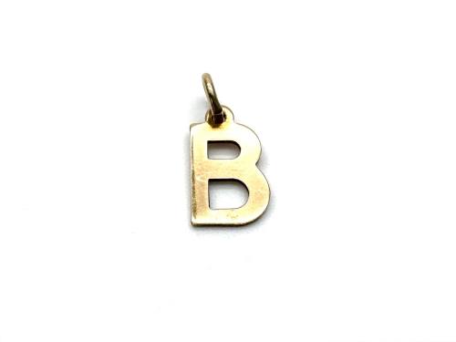 9ct Yellow Gold Initial 'B' Pendant