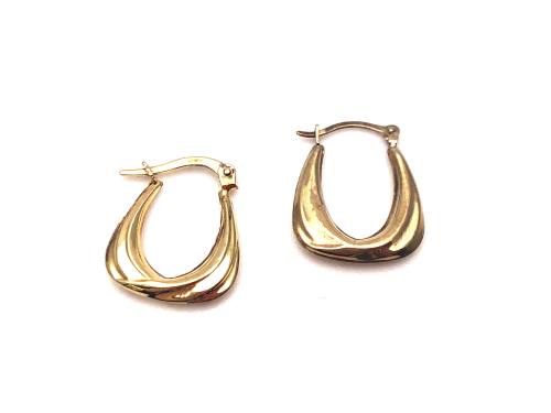 9ct Yellow Gold Handbag Hoop Earrings