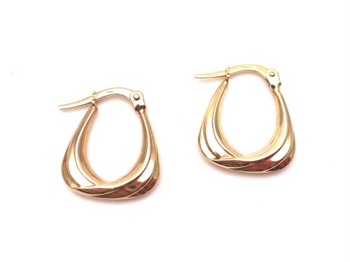 9ct Yellow Gold Handbag Hoop Earrings