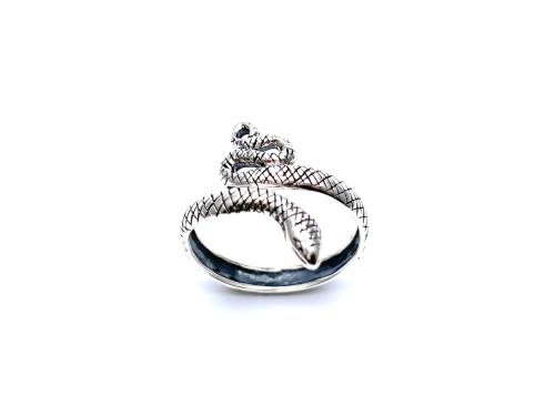 Silver Coiled Cobra Ring