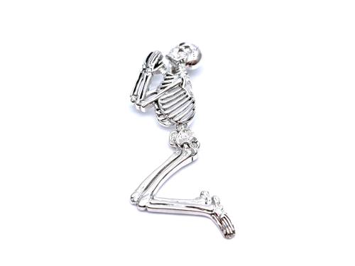 Silver Praying Skull Pendant