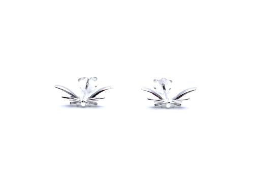Silver Bat Stud Earrings