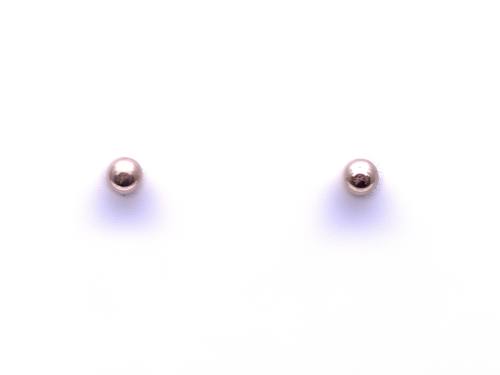 9ct Yellow Gold Ball Stud Earrings 4mm
