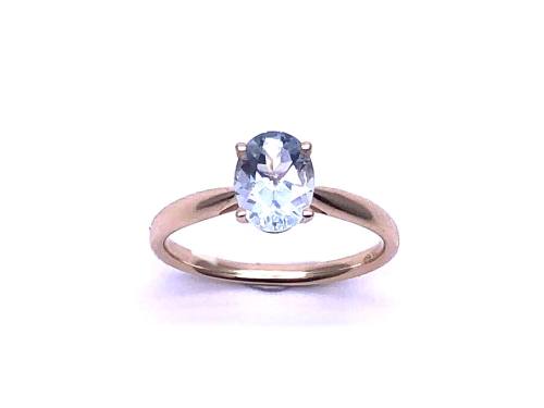 9ct Yellow Gold Aquamarine Solitaire Ring