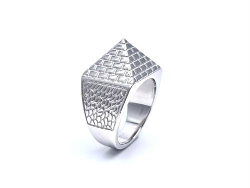 Silver Pyramid Ring 18mm