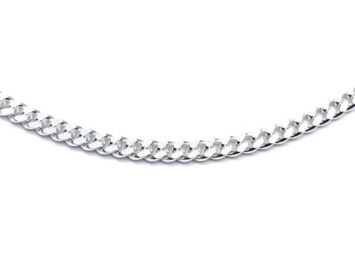 Silver Close Curb Chain 30 Inch