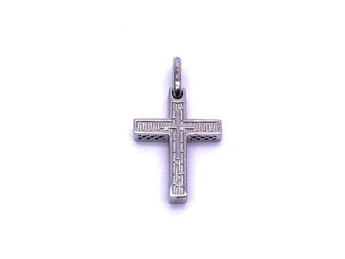 9ct White Gold Cross Pendant