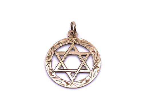 9ct Yellow Gold Star of David Pendant
