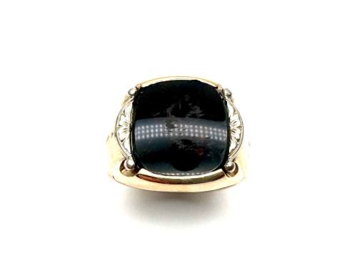 9ct Yellow Gold Bloodstone Signet Ring
