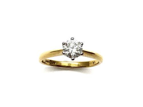 18ct Yellow Gold Diamond Solitaire Ring