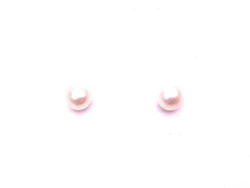 9ct Yellow Gold Pearl Studs 6.5mm