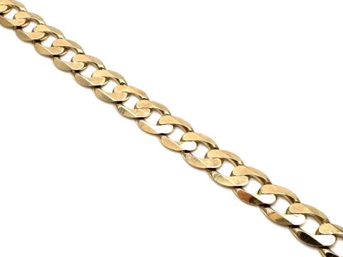 9ct Flat Curb Bracelet 8 1/2 Inch
