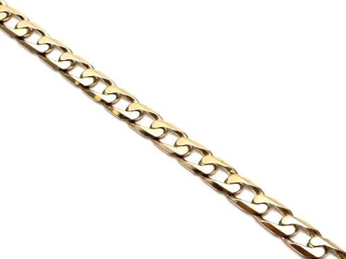 9ct Flat Curb Bracelet 7 3/4 Inch