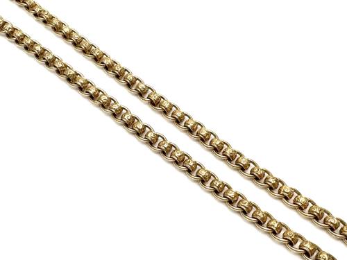 9ct Fancy Rollerball Chain 21 Inch