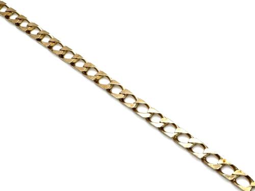 9ct Flat Curb Bracelet 8 3/4 Inch