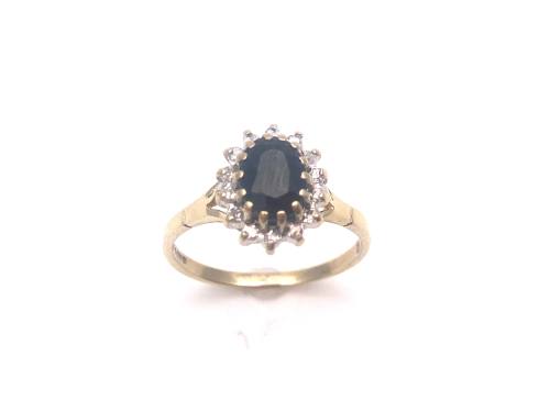9ct Sapphire & Diamond Cluster