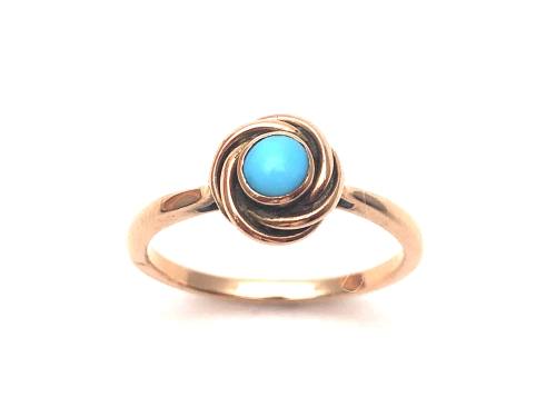 9ct Yellow Gold Turquoise Solitaire Ring