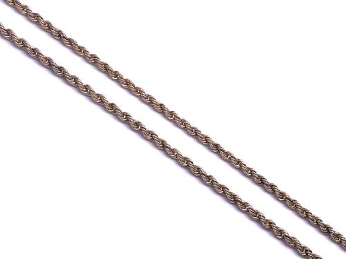 9ct Yellow Gold Hollow Rope Chain