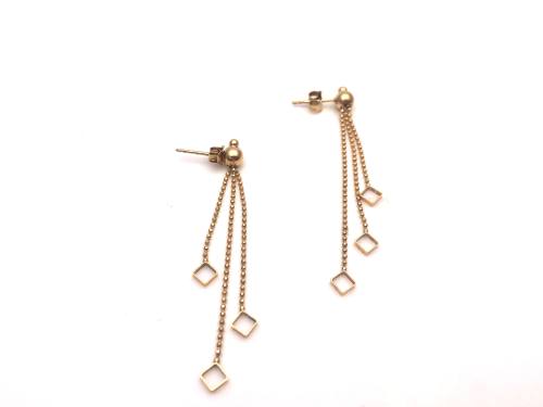 9ct Yellow Gold Fancy Drop Earrings