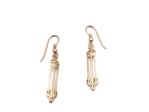 9ct Yellow Gold Celtic Style Earrings