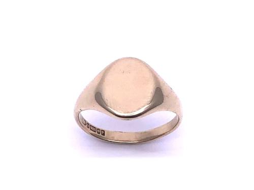 9ct Yellow Gold Oval Plain Signet Ring
